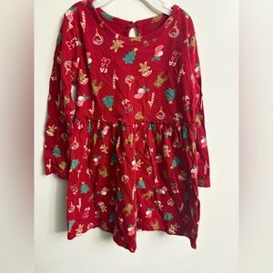 4/30$ George Red Holiday Dress with Festive Patterns 4 years